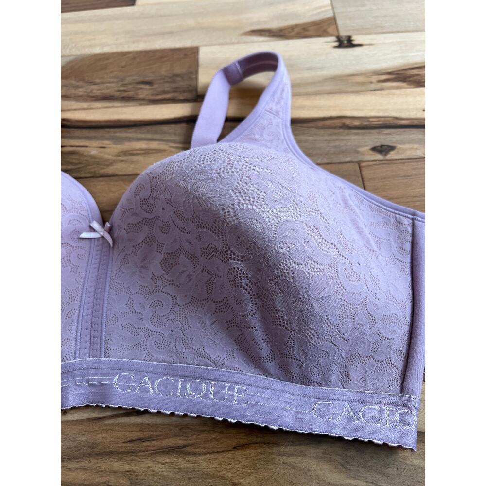 CACIQUE WOMEN'S LILAC WIRE FREE BRA SIZE 44 DDD EUC - Picture 3 of 6